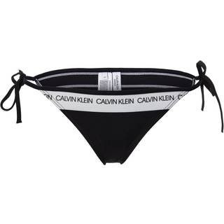 Calvin Klein CK Logo String Side Tie Bikini - Black - X-Small