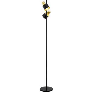 EGLO FIUMARA gulvlampe, H168,5 cm, E27, sort/mat guld