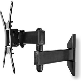 Nedis - Fuld Motion TV Vægbeslag | 10 - 32 " | Maksimal vægt: 30 kg | Vipbar | Kan drejes | Minimum vægafstand: 68 mm | Maksimal vægafstand: 370 mm | 3 Drejepunkt(er) | Stål | Sort - TVWM31BK
