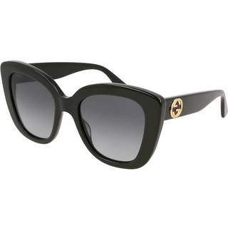 Gucci Kvinde GG0327S 001 Solbriller Acetat Sort Grå Cat Eye Normal Skygge