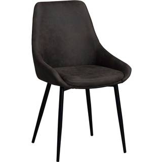 Rowico Sierra spisebordsstol (beige velour, sort metalstel)