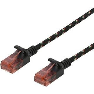 DELTACO Tough Slim CAT.6A U/UTP Patch Cable, 28AWG, 3.8mm, 1.5m, Black