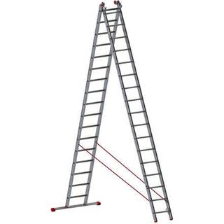 JUMBO kombistige 2-delt, ekstra bred, 2 x 17 trin, 8,8 m - 41JCS217