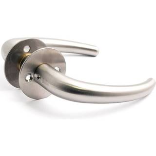 Habo 316-3 dørgreb med roset, 120 mm, børstet syrefast rustfrit stål