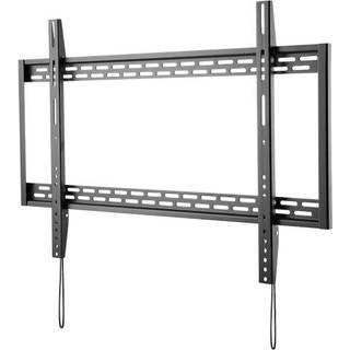 DELTACO 60”-100” heavy-duty fixed curved & flat TV wall mount, 100kg, black