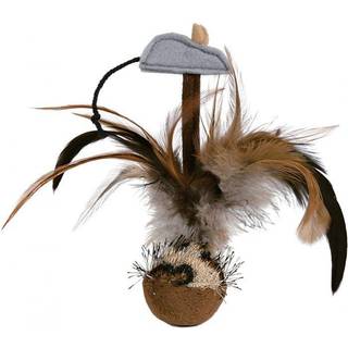 Trixie Roly-poly badminton with mouse/microchip plush 15 cm