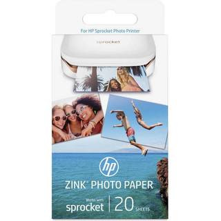 1AH01A Sprocket 2x3 Premium Zink klæbende bagside fotopapir, 20 ark - Kompatibel med Sprocket-fotoprintere