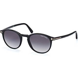 TOM FORD Mand FT0539 ANDREA-02 01B Solbriller Acetat Sort Grå Rund Normal Skygge