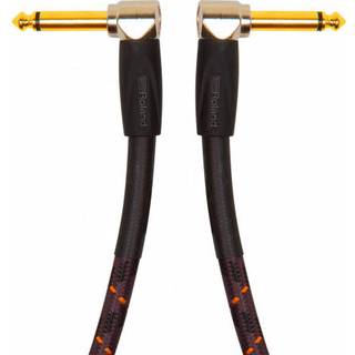 Roland "GOLD" Patchkabel 6.3mm Vinkel Jack mono til 6.3mm Vinkel Jack mono - 30 cm