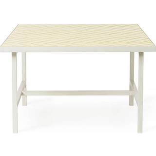 Warm Nordic Herringbone Tile Sofabord - Sofabord Stål Sort - 2807003