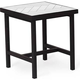 Warm Nordic Herringbone Tile Sidebord Lavt Smørt - Sidebord & Aflastningsbord Stål Gul - 150602