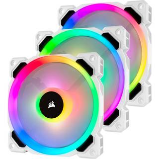 Corsair LL120 RGB Dual Light White 3-pack + Node PRO - Kabinet køler - 120mm - Hvid med RGB - 36 dBA
