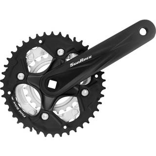 SunRace FCM500 Kranksæt 175 mm 7/8S - Sort