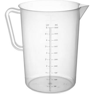 Målebæger i polypropylen, 5L, ø190x(H)270mm, med graduering, 1 stk.