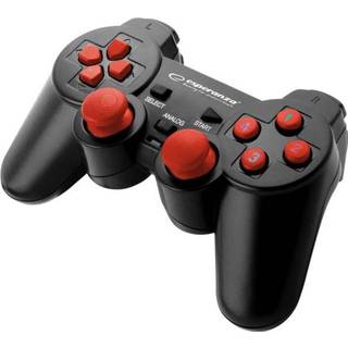 Esperanza EGG102R Gaming Controller Black, Red USB 2.0 Gamepad Analogue / Digital PC