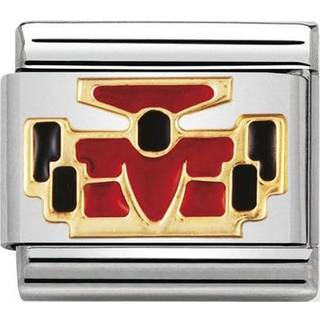 Nomination Classic - SPORTS Edelstahl, Email und 18K-Gold (Rotes Auto) - rot