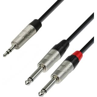 AH Audio Cable REAN 3,5 mm Jack stereo to 2 x 6.3 mm Jack mono 0.9 m - K4 YWPP 0090