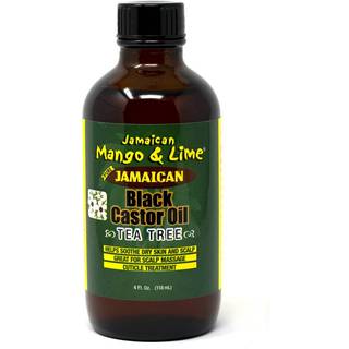Jamaican Mango & Lime sort ricinusolie Tea Tree, 4 oz - Stimulerende hårbehandling og varm oliebehandling til glans og fugt