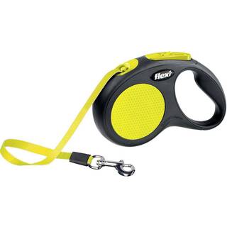 Flexi New Classic M, neon 5 meter snor - M: 5 m - Neon Yellow