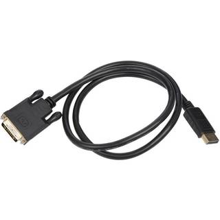 Displayport til DVI-D kabel 1m (sort)