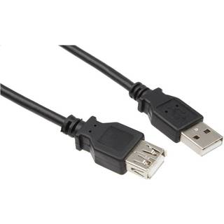 USB-A forlængerkabel 5m (sort)