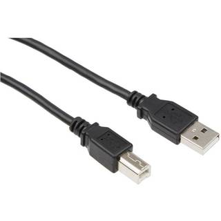 USB-A til USB-B kabel 2m (sort)