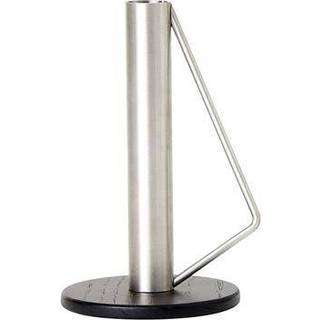 Candleholder - Large, Brushed steel/Sort