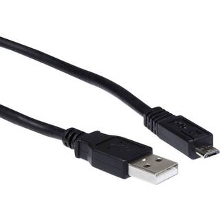USB-A til USB Micro-B kabel 0,3m (sort)