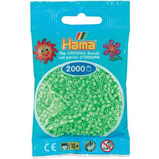 Hama Mini, perler, 2.000 stk., pastelgrøn (47) [Levering: 1-2 dage]