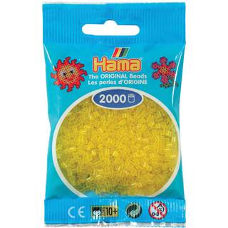 Hama Mini, perler, 2.000 stk., transparent gul (14) [Levering: 1-2 dage]