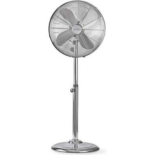 Nedis - Stand Fan | Diameter: 400 mm | 3-Hastighed | Svingning | 50 W | Justérbar højde | Ingen | Krom - FNST20ECR40