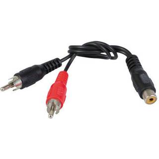 Adapter 2x RCA han til 1 hun