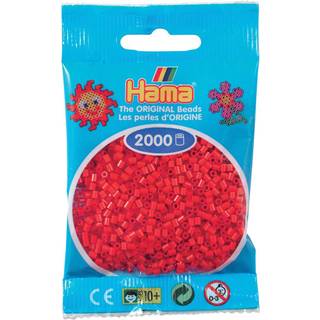 Hama Mini, perler, 2.000 stk., rød (05) [Levering: 1-2 dage]