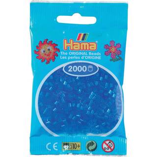 Hama Mini, perler, 2.000 stk., transparent blå (15) [Levering: 1-2 dage]