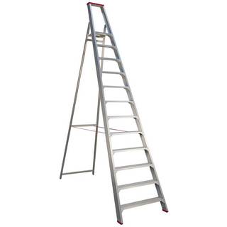JUMBO trappestige med ekstra stor platform, 12 trin, 295 cm, med bøjle - 41TSE112