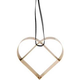 Figura ornament, hjerte, stor - messing