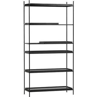 Woud Tray Shelf Reol High Short: 1 Oak + 1 Black Wide: 2 oak + 2 Black
