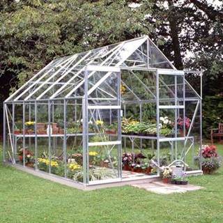 Halls Magnum 128  Drivhus 9,9m²   med 3 mm hærdet glas inkl. fundament - F09653