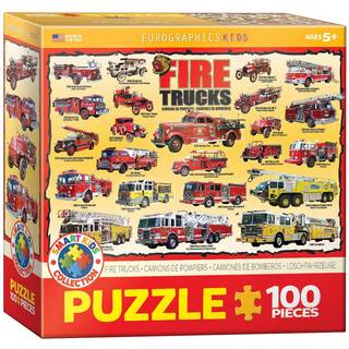 Puslespil - Brandbiler - 100 brikker