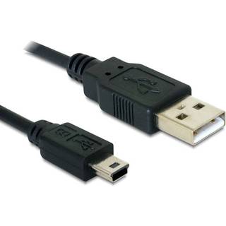 Delock USB 2.0 Kabel USB-A han til USB 2mini-B han 1m - Sort