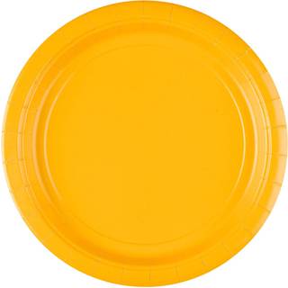8 stk Paptallerkner Gul 22,9 cm