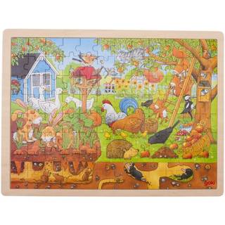 Goki Wooden Puzzle - Life in the Garden Wood
