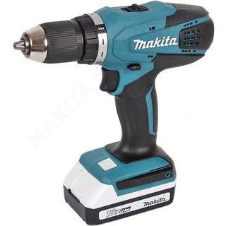 Makita DF457DWE akku-boresæt, 18 V, 2 x 1,5 Ah, oplader + plastkasse