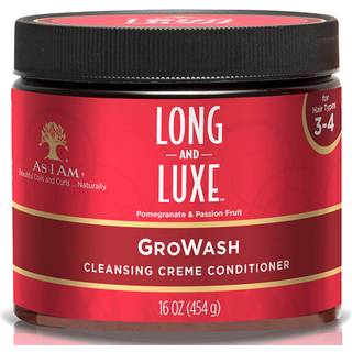 As i am long & luxe growash cleansing creme conditioner pomegranate & passion fruit 454g