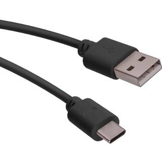 Forever USB-kabel, typ C, 1 meter, svart
