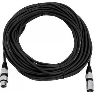 Omnitronic 3022058N XLR Forbindelsesledning [1x XLR-stik 3-polet - 1x XLR-bøsning 3-polet] 20.00 m Sort