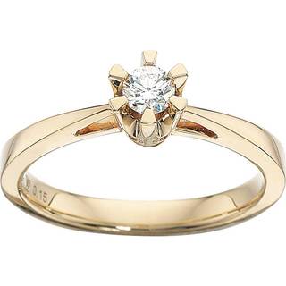 Prinsesse Ring i 14kt. guld m. 0,15ct. diamant