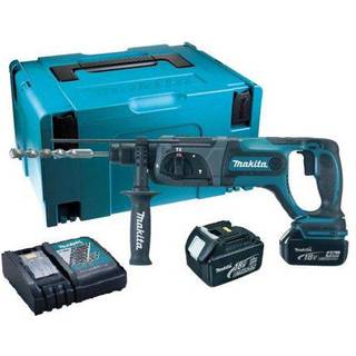 Akku roterende borehammer Makita DHR241RTJ; 2,0 J; SDS-plus; 18 V; 2x5,0 batt.