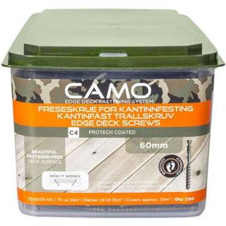 Expandet CAMO terrasseskruer 4,0x60mm C4, pk. á 1750 stk