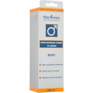 Hanne bang cosmetics hårfjernings-creme til mænd body 200ml